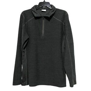 Columbia 1/4 Zip Pullover Jacket XL Gray Textured Athleisure Athletic Activewear